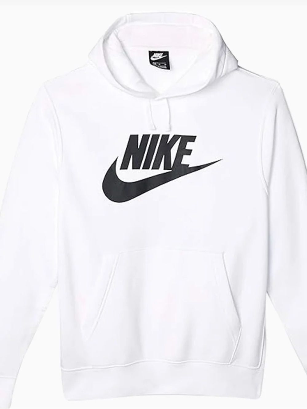 Nike Men's White Hooded Pullover Sweatshirt - Picture 2 of 8